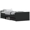 vidaXL Cadre de lit sans matelas noir 90x200 cm
