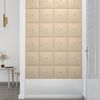 vidaXL Panneaux muraux 12 pcs Cr&egrave;me 30x30 cm Tissu 1,08 m&sup2;