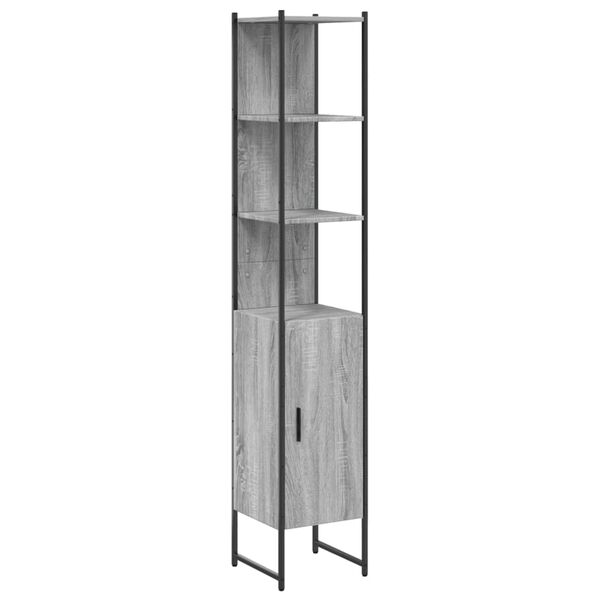 vidaXL Armoire de salle de bain sonoma gris bois d'ing&eacute;nierie