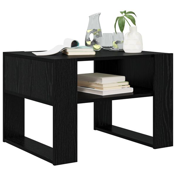 vidaXL Table basse Ch&ecirc;ne noir 66 x 53 x 45 cm Bois d'ing&eacute;nierie