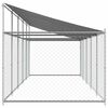 vidaXL Cage pour chien avec toit et porte gris 10x2x2m acier galvanis&eacute;