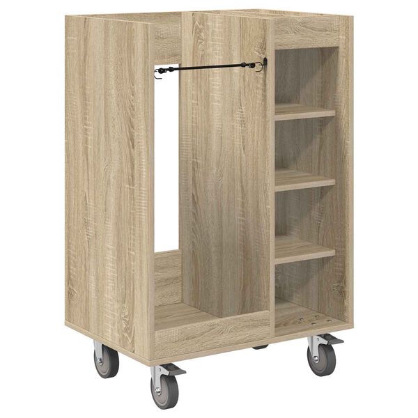 vidaXL Armoire de Golf avec roue Uni Ch&ecirc;ne Sonoma 65 x 45 x 98 cm