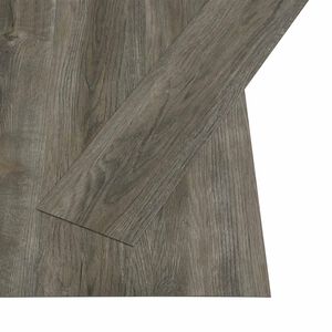 vidaXL Planches de Sol Autocollantes 32 pcs Gris et marron 4,46 m&sup2; PVC