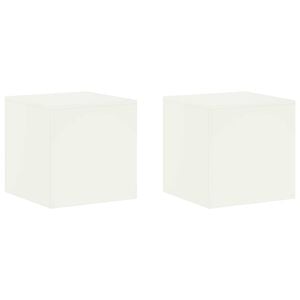 vidaXL Support de Plante 2 pcs Blanc 40 x 40 x 40 cm Acier
