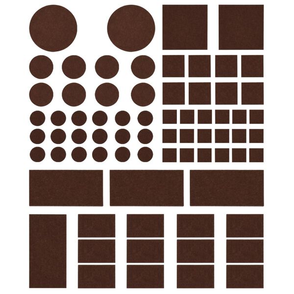 vidaXL Protecteurs en feutre de plancher 72 pcs