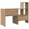 vidaXL Bureau Chêne artisanal 131,5 x 50 x 106,5 cm Bois d'ingénierie