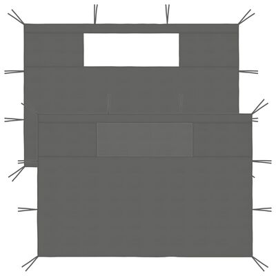 vidaXL Parois latérales de belvédère et fenêtres 2 pcs 4x2,1 m 70 g/m²