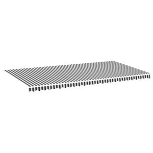 vidaXL Tissu de remplacement pour auvent anthracite et blanc 580x295 cm polyester