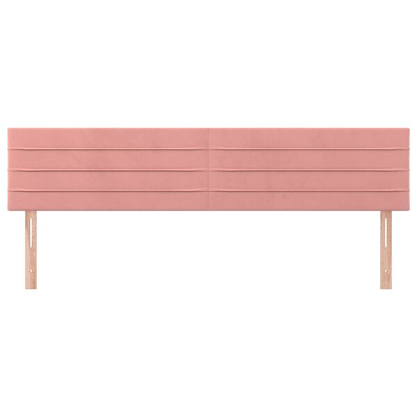 vidaXL Têtes de lit 2 pcs Rose 100x5x78/88 cm Velours