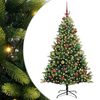 vidaXL Arbre de No&euml;l artificiel en silicone flexible 300 LEDs 180 cm
