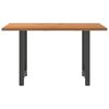 vidaXL Table de bar rectangulaire en bois massif de ch&ecirc;ne marron clair 180 x 80 x 112 cm
