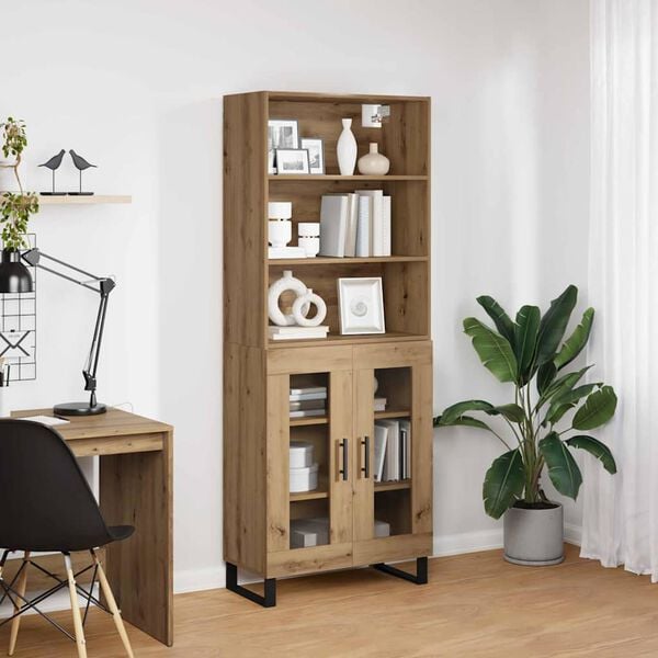 vidaXL Haut Armoire Ch&ecirc;ne artisanal 69,5 x 34 x 180 cm