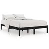 vidaXL Cadre de lit sans matelas noir bois massif 120x200 cm