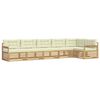 vidaXL Ensemble de canap&eacute;s d'ext&eacute;rieur 6 pc Blanc et cr&egrave;me Polyester