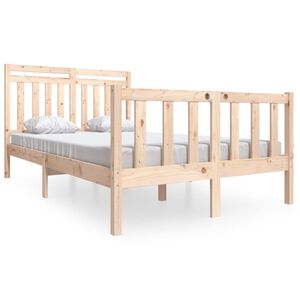 vidaXL Cadre de lit sans matelas bois massif 140x200 cm