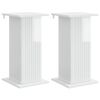 vidaXL Support de Plante 2 pc Blanc brillant 30,5 x 30 x 60,5 cm