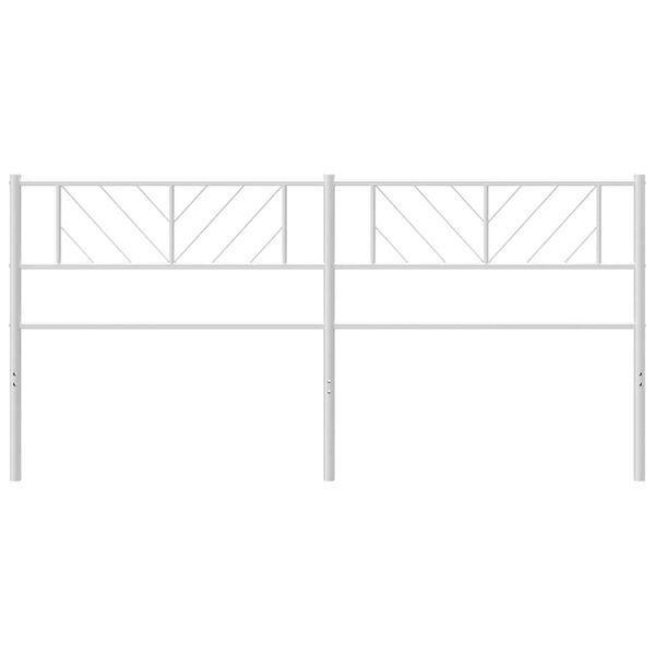 vidaXL Tête de lit métal blanc 193 cm