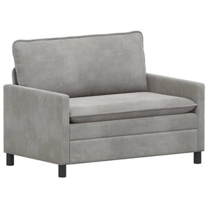 vidaXL Canap&eacute; Gris clair 126 x 81 x 87,5 cm Velours