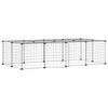 vidaXL Cage animaux de compagnie &agrave; 20 panneaux et porte Noir 35x35 cm