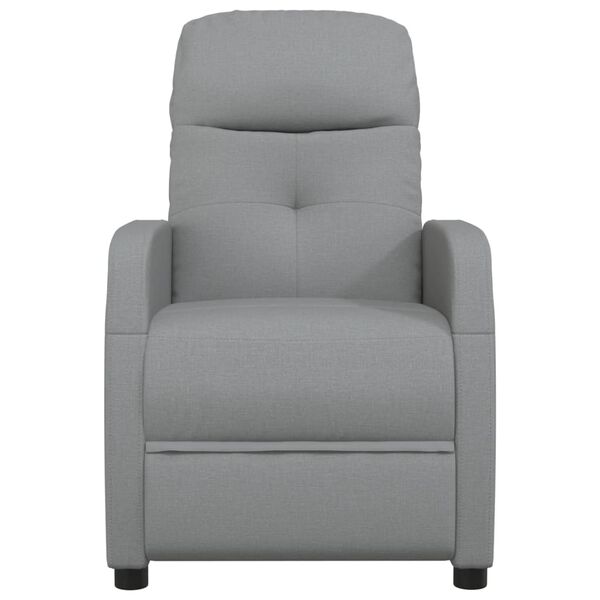 vidaXL Fauteuil de massage Gris clair Tissu