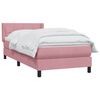 vidaXL Sommier &agrave; lattes de lit avec matelas rose 80x210 cm velours