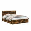 vidaXL Cadre de lit Ch&ecirc;ne fum&eacute; 160 x 200 cm Bois Ing&eacute;nierie