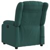 vidaXL Fauteuil de massage inclinable électrique Vert foncé Tissu