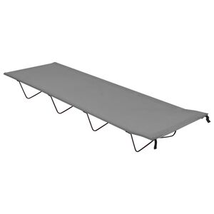 vidaXL Lit de camping 180x60x19 cm Tissu Oxford et acier Gris
