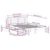 vidaXL Cadre de lit avec tiroirs sans matelas cire marron 140x190 cm