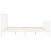 vidaXL Cadre de lit sans matelas blanc bois massif de pin