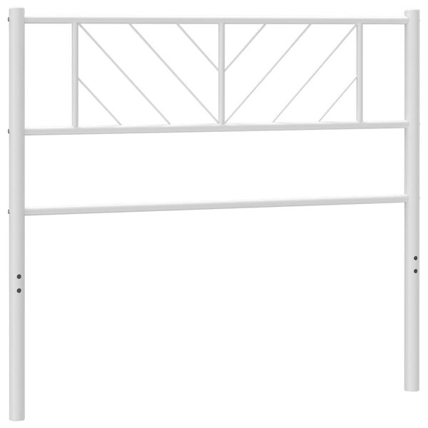 vidaXL T&ecirc;te de lit de remplacement m&eacute;tal blanc 90 cm