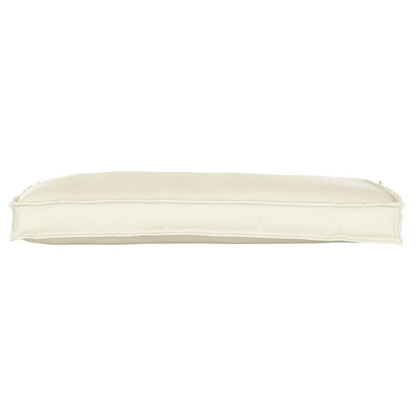 vidaXL Set de coussins de palette 2 pcs Cr&egrave;me 100 x 40 x 8 cm