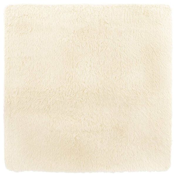 vidaXL Tapis shaggy &agrave; poils longs NAVARRA cr&egrave;me 240x240 cm polyester