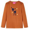 T-shirt enfants &agrave; manches longues cognac 116