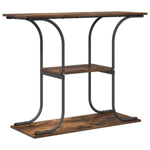 vidaXL Table console Ch&ecirc;ne fum&eacute; 101 x 35 x 80,5 cm Bois d'ing&eacute;nierie