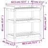 vidaXL Table de rempotage avec &eacute;tag&egrave;res blanc bois massif de pin
