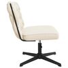 vidaXL Chaise pivotante de bureau cr&egrave;me boucl&eacute; comme de la laine tissu