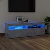 vidaXL Meuble TV avec lumi&egrave;res LED gris b&eacute;ton 120x35x40 cm