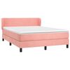 vidaXL Sommier &agrave; lattes de lit avec matelas Rose 140x190 cm Velours