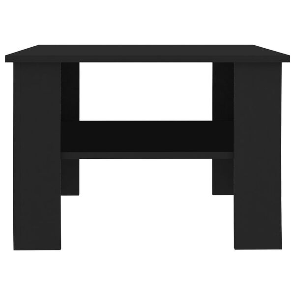 vidaXL Table basse Noir 60x60x42 cm Bois d’ingénierie