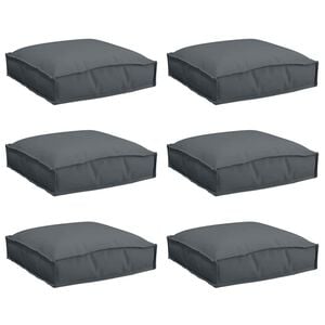 vidaXL Coussin 6 pcs Anthracite 40 x 40 x 8 cm Tissu Oxford