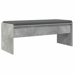 vidaXL Banc d'entr&eacute;e avec coussin Gris b&eacute;ton 103 x 38 x 40 cm