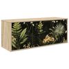 vidaXL Meuble TV mural RHENEN 102 x 33 x 40 cm Ch&ecirc;ne Sonoma