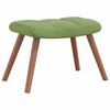 vidaXL Chaise &agrave; bascule avec repose-pied Vert clair Velours