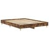 vidaXL Cadre de lit sans matelas ch&ecirc;ne fum&eacute; 140x200 cm bois ing&eacute;nierie