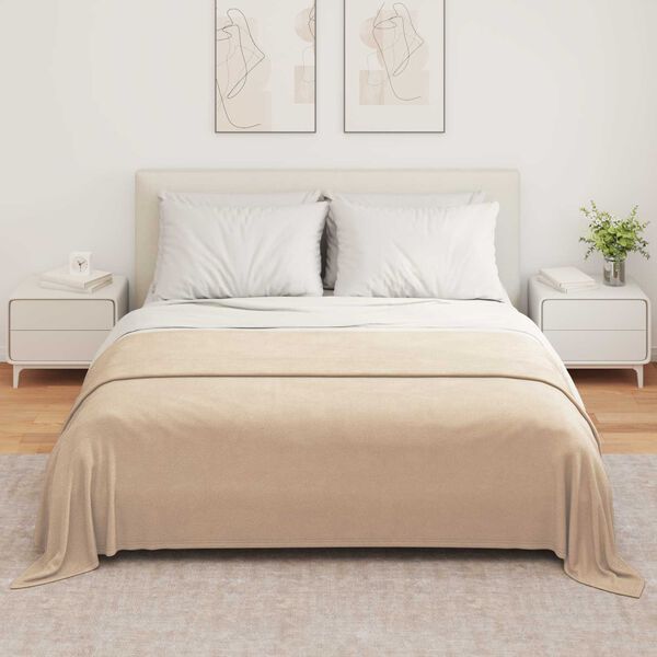 vidaXL Couvertures &agrave; jeter 6 pcs Camel 280 x 210 cm Toison