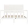 vidaXL Cadre de lit sans matelas blanc bois de pin massif