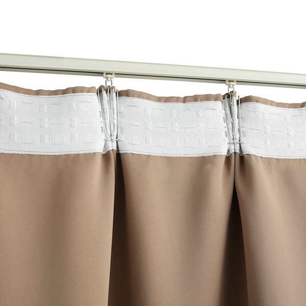 vidaXL Rideaux occultants avec crochets 2 pcs Taupe 140x225 cm