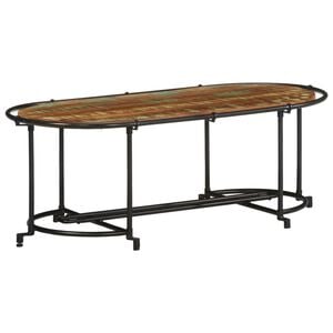 vidaXL Table basse 110x55x40 cm bois massif de r&eacute;cup&eacute;ration