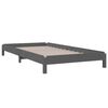 vidaXL Lit empilable sans matelas gris 75x190 cm bois de pin massif
